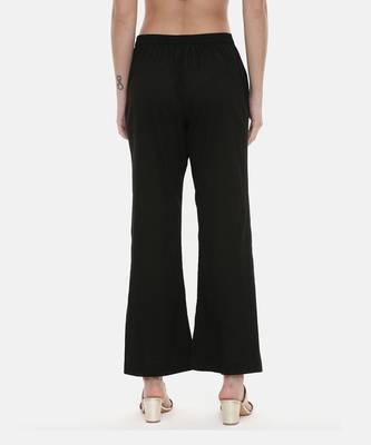 Black Silk Embroidred Pants 5