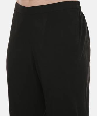 Black Silk Embroidred Pants 6