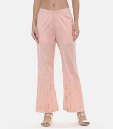 Pink Silk Embroidred Pants