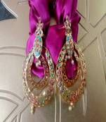  Gold Plated Royal Designer Traditional Multicolor Earrings