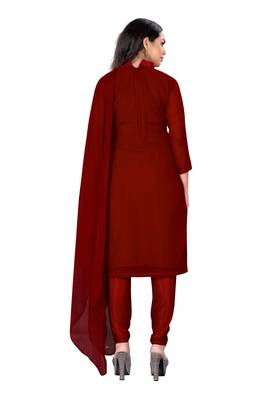 Maroon embroidered georgette salwar 4