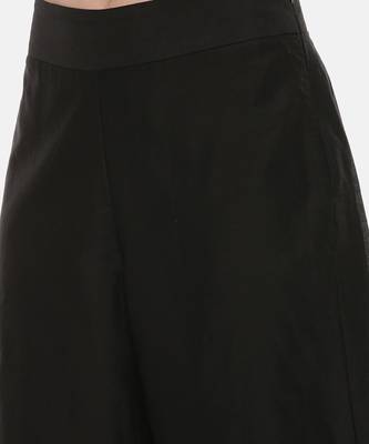 Black Green Chanderi Organza Pants 6