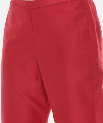 Red black Chanderi  Pants 6