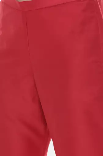 Red black Chanderi  Pants