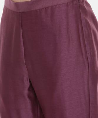Wine Chanderi  Pants 6