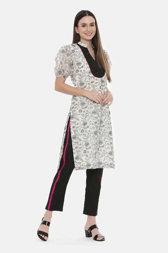 Black Pink Silk Pants