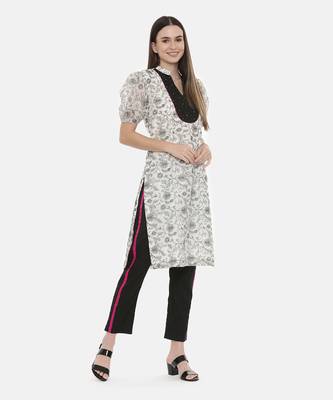 Black Pink Silk Pants 1