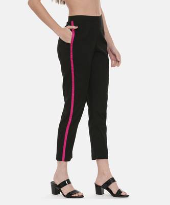 Black Pink Silk Pants 3