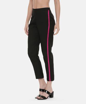 Black Pink Silk Pants 4