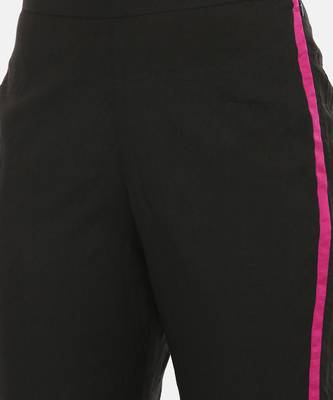 Black Pink Silk Pants 6