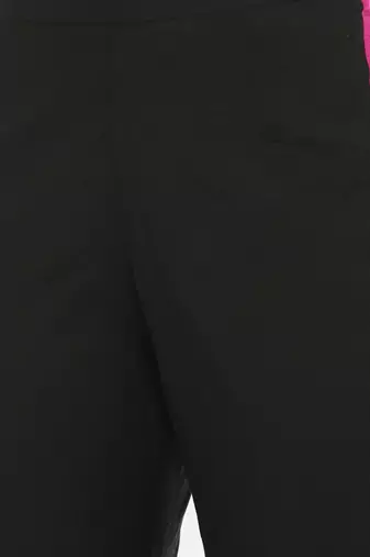 Black Pink Silk Pants