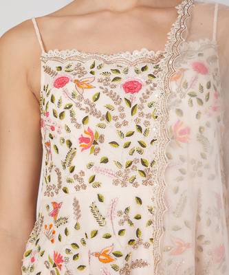 Blush Pink Embroidered Peplum With Sharara With Dupatta 3