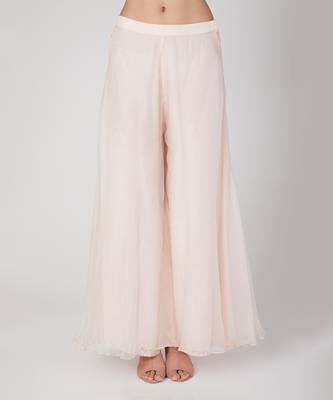 Blush Pink Embroidered Peplum With Sharara With Dupatta 4