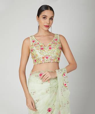 Turquoise Saree Set 3