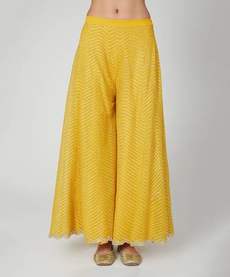 Mustard Pepulum With Sharara And Dupatta 3