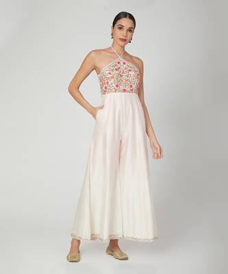 Blush Pink Halter Strap Jumpsuit 1