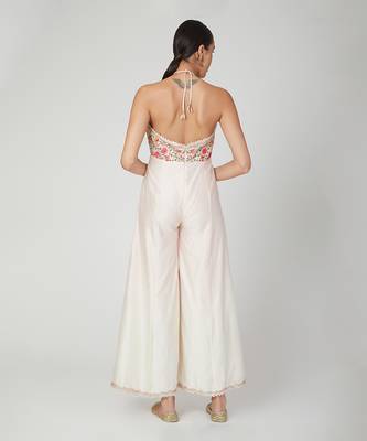 Blush Pink Halter Strap Jumpsuit 2