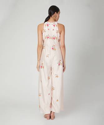 Blush Pink Halter Neck Jumpsuit 2