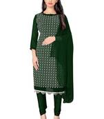 Green embroidered georgette salwar