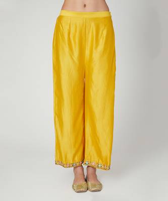 Mustard Anarkali With Wide Leg Trouser 3