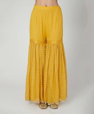 Mustard Kurta With Sharara Set 3