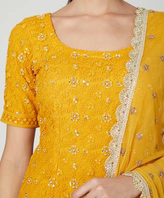 Mustard Kurta With Sharara Set 4
