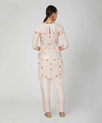 Blush Pink Straight Kurta Set 2