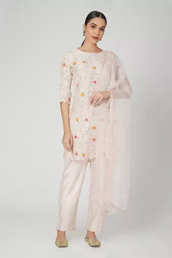 Blush Pink Straight Kurta Set
