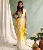 Ombre Saree With Blouse And Belt