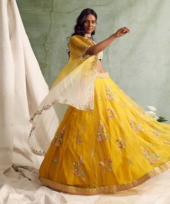 Lehenga with blouse and cape 2