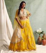 Lehenga with blouse and cape