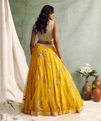 Lehenga with blouse and cape 5