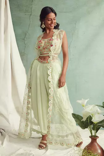 Mint Green Dhoti Pant Set