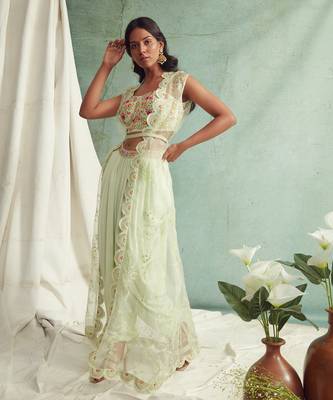 Mint Green Dhoti Pant Set 3