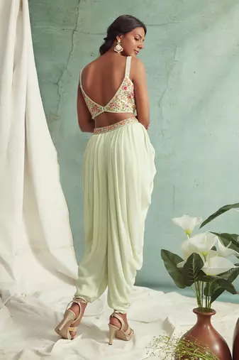 Mint Green Dhoti Pant Set
