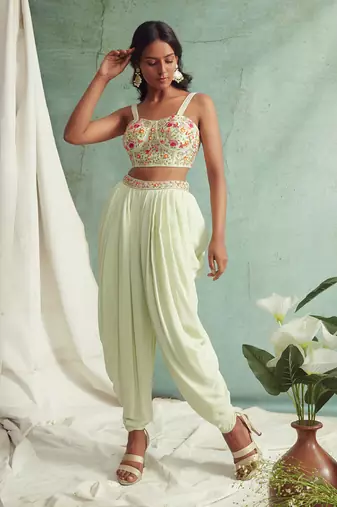Mint Green Dhoti Pant Set