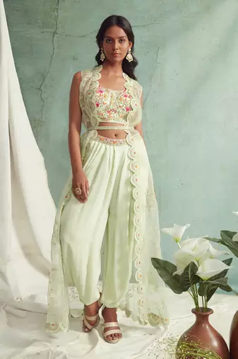 Mint Green Dhoti Pant Set