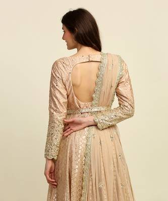 Golden Anarkali Churidaar Dupatta And Belt 19