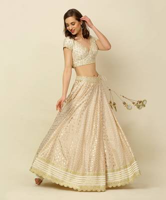 Ivory Lehenga Blouse Dupatta 1