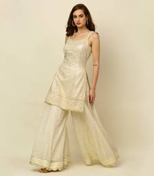 Ivory Kurta Sharara And Dupatta