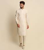 Off White Embroidered Sherwani