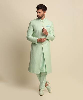 Green Anchor Detailed Sherwani  2