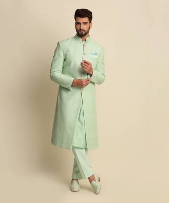 Green Anchor Detailed Sherwani  3
