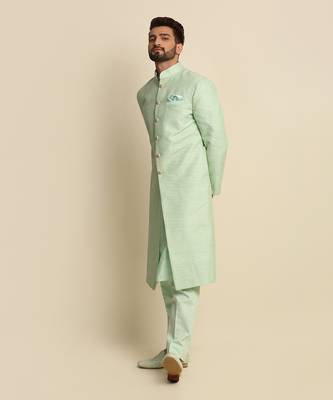 Green Anchor Detailed Sherwani  6