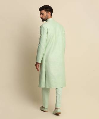 Green Anchor Detailed Sherwani  7