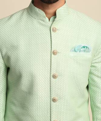 Green Anchor Detailed Sherwani  10