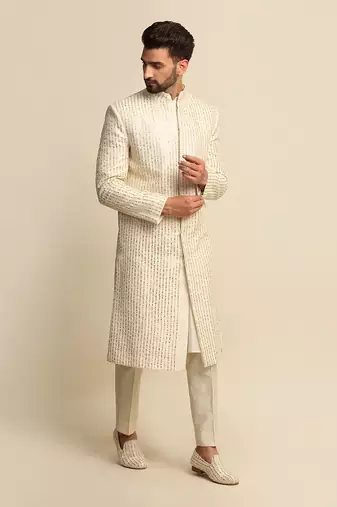 Off White Sherwani 