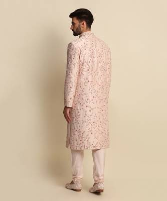 Pink Embroidered Sherwani 11