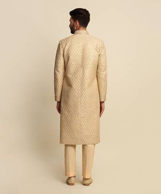 Golden Embroidered Sherwani 10