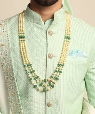 Green Anchor Detailed Sherwani  6